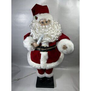 Vintage Santa Claus Animated 30” Moving/Light Up/ Music Tested Working Great